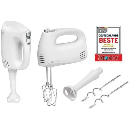 مضرب كهربائي وخلاط كلاترونيك - 300 وات - Hm 3524 - أبيضClatronic Batteur Électrique Et Pied Mixeur- 300W -Hm 3524 - Blanc