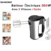 خلاط كهربائي 5 سرعات + تيربو 300 وات سيلفر كرست HM1112Batteur Électrique Avec 5 Vitesses +Turbo 300W SilverCrest HM1112